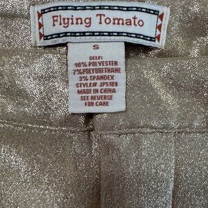 Flying Tomato Metallic Gold Skirt